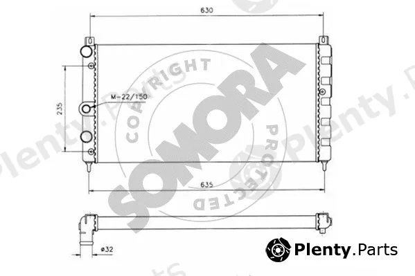 Somora 290140B — Radiator, engine cooling