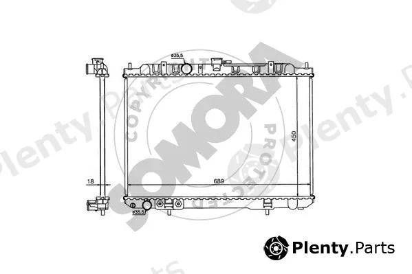 Somora 195540B — Radiator, engine cooling