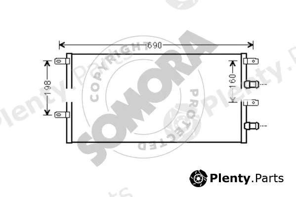 Somora 086344 — Radiator, engine cooling