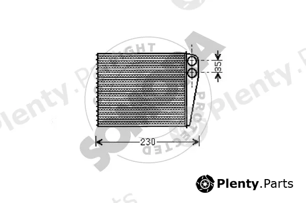 Somora 175250 — Heat Exchanger, interior heating