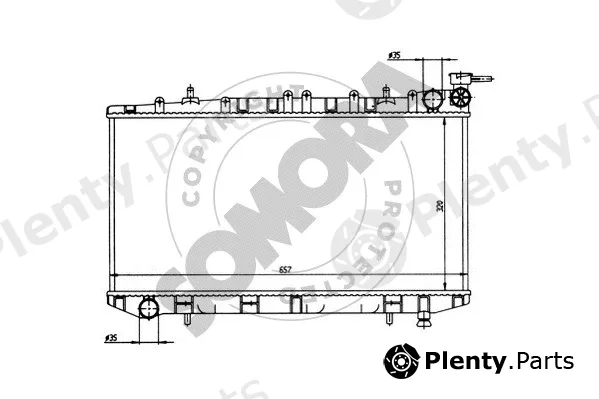 Somora 194640 — Radiator, engine cooling