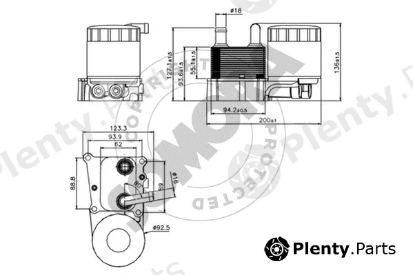 Somora 093465B — Oil Cooler, engine oil