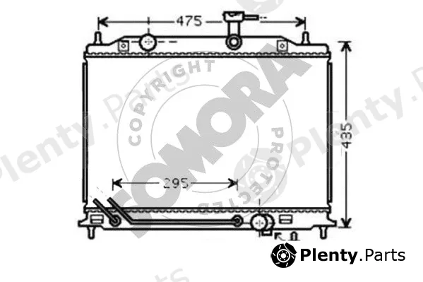 Somora 111140D — Radiator, engine cooling