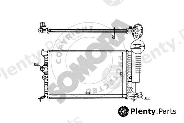 Somora 052141 — Radiator, engine cooling