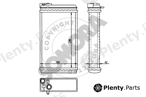 Somora 213050 — Heat Exchanger, interior heating