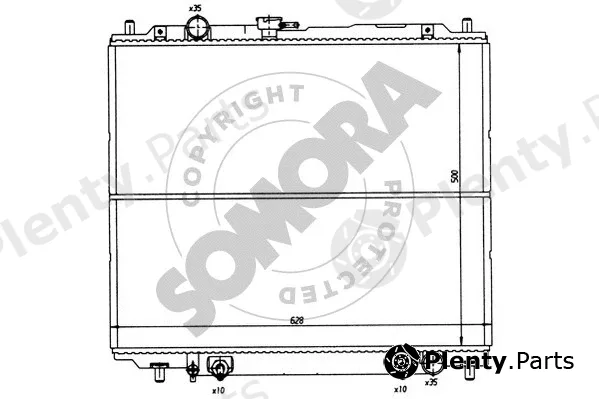 Somora 183142 — Radiator, engine cooling