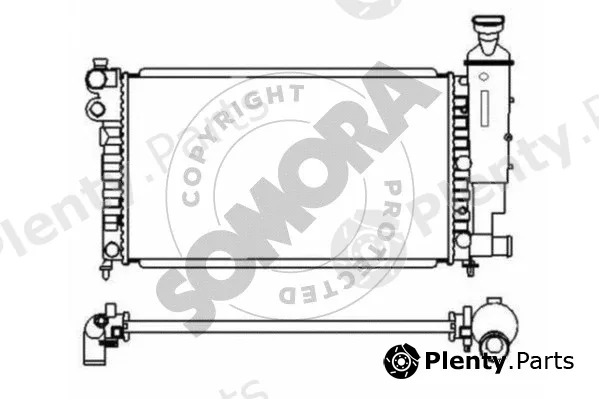 Somora 224140B — Radiator, engine cooling