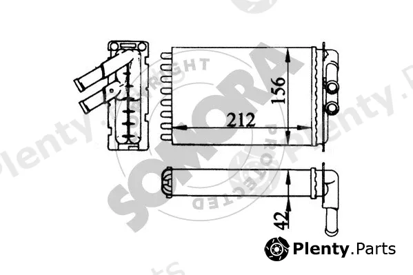 Somora 280050 — Heat Exchanger, interior heating