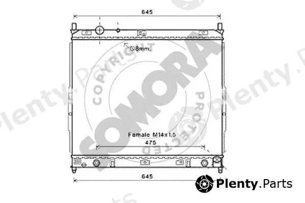 Somora 065040E — Radiator, engine cooling