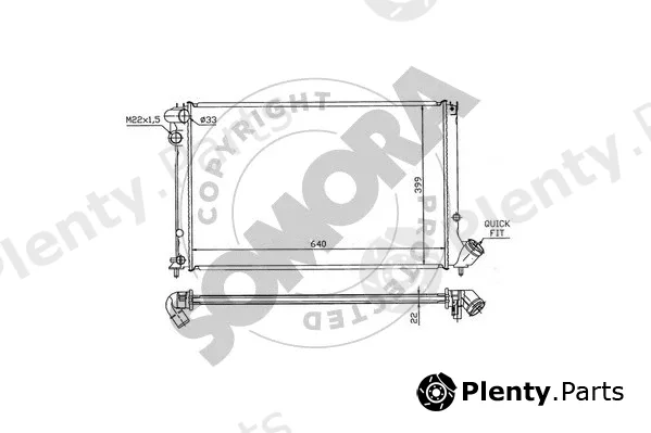 Somora 223240H — Radiator, engine cooling