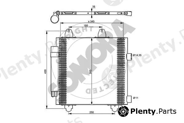 Somora 055160 — Condenser, air conditioning