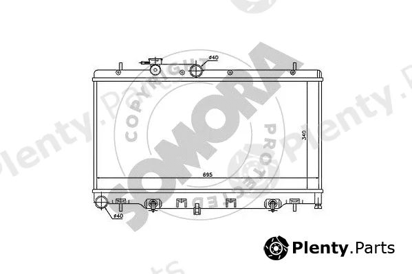 Somora 332340 — Radiator, engine cooling