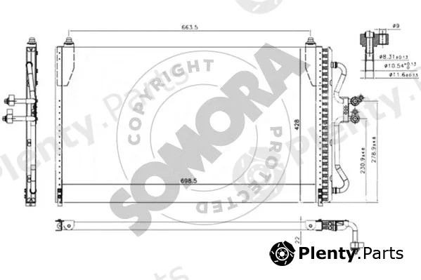 Somora 167860 — Condenser, air conditioning