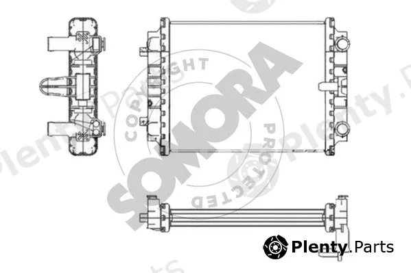 Somora 021744L — Radiator, engine cooling