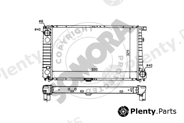 Somora 040342 — Radiator, engine cooling