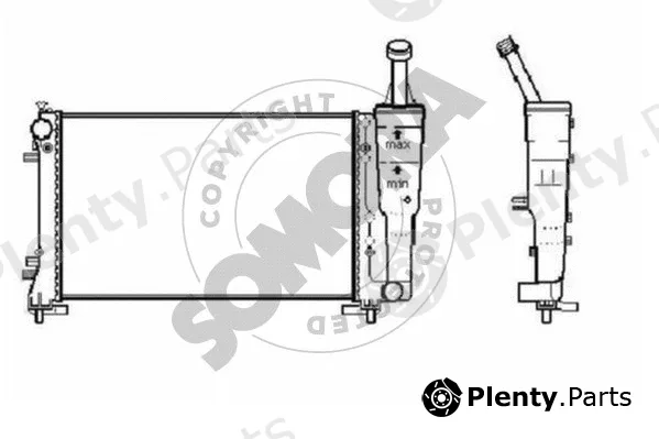 Somora 080640F — Radiator, engine cooling