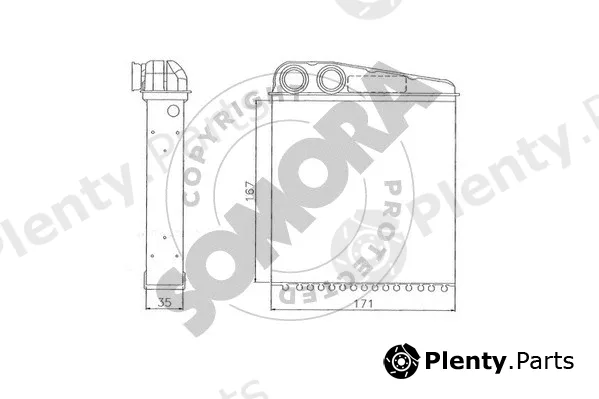 Somora 241150 — Heat Exchanger, interior heating