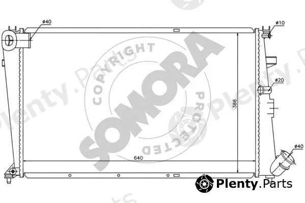 Somora 052040A — Radiator, engine cooling