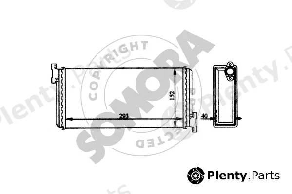 Somora 171150 — Heat Exchanger, interior heating