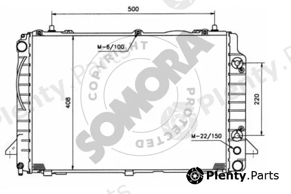 Somora 021241A — Radiator, engine cooling