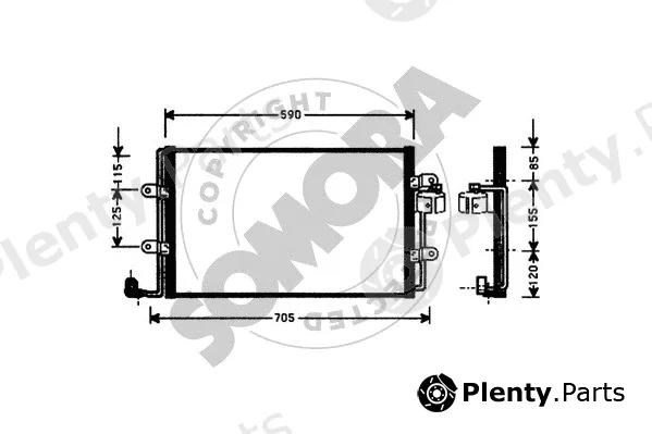 Somora 010160 — Condenser, air conditioning