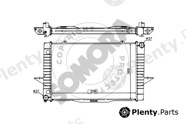 Somora 363040 — Radiator, engine cooling