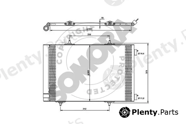 Somora 050460A — Condenser, air conditioning