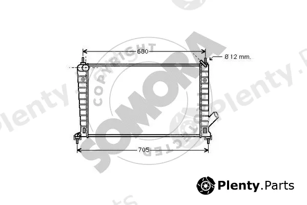 Somora 272140C — Radiator, engine cooling