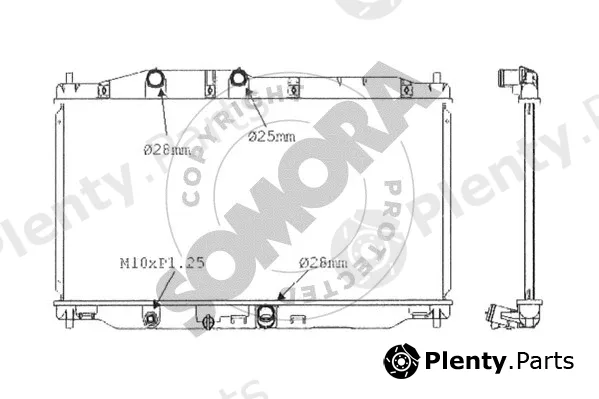 Somora 123240 — Radiator, engine cooling