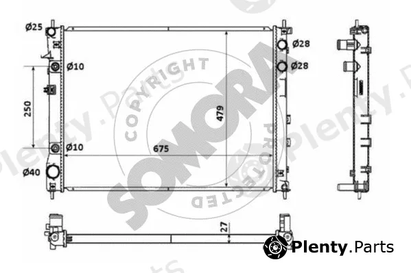 Somora 334540 — Radiator, engine cooling