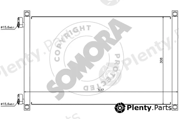 Somora 081360B — Condenser, air conditioning