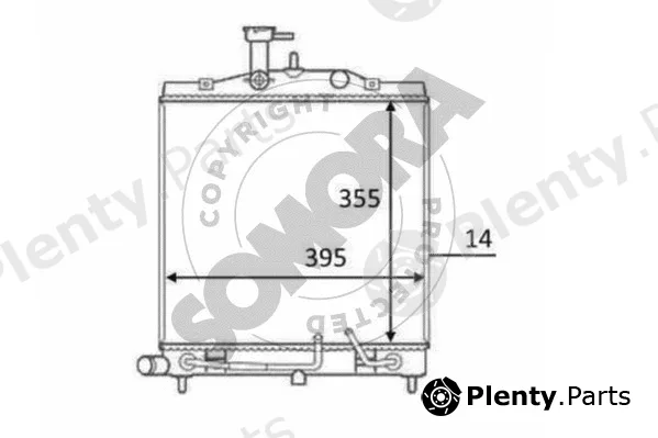 Somora 110140C — Radiator, engine cooling