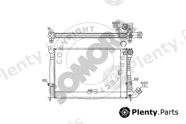 Somora 052240F — Radiator, engine cooling