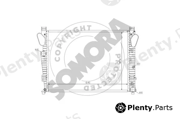 Somora 174240 — Radiator, engine cooling