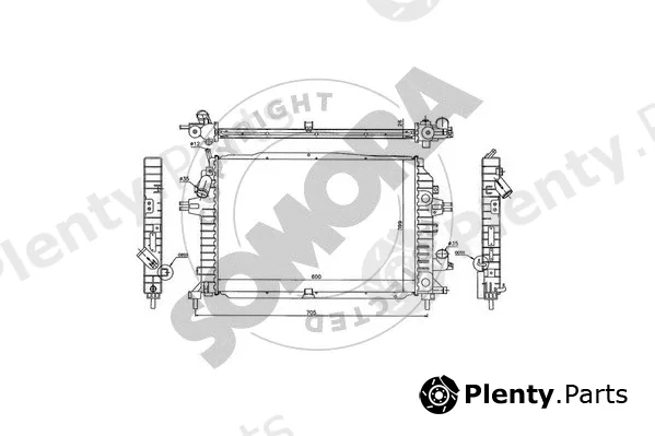 Somora 211840G — Radiator, engine cooling