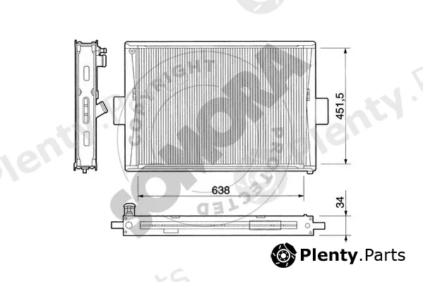 Somora 086040 — Radiator, engine cooling