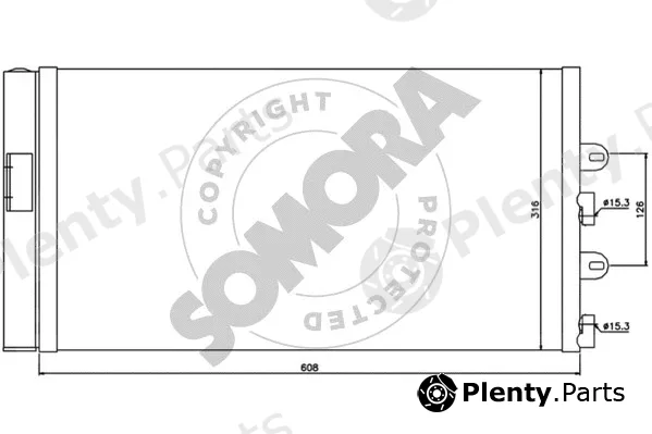 Somora 081360D — Condenser, air conditioning