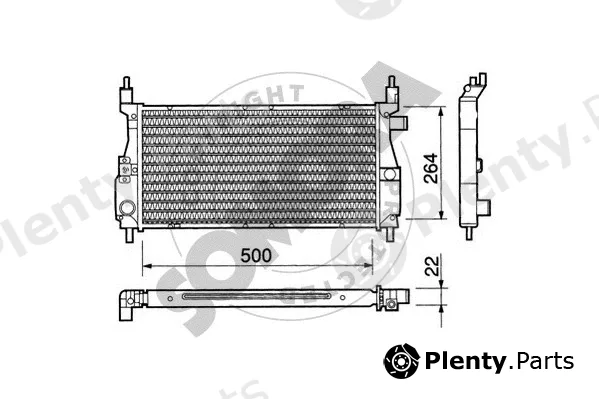 Somora 260140 — Radiator, engine cooling