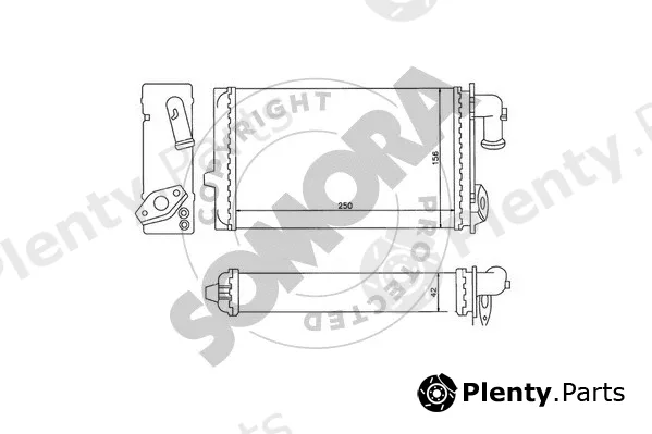 Somora 220950 — Heat Exchanger, interior heating