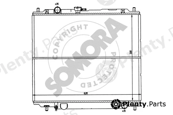 Somora 183141 — Radiator, engine cooling
