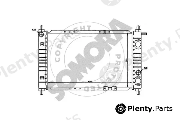 Somora 060040 — Radiator, engine cooling