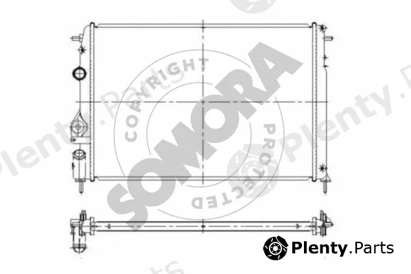 Somora 243040G — Radiator, engine cooling