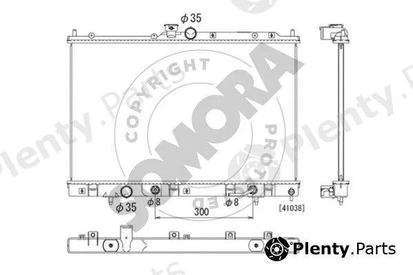 Somora 184440 — Radiator, engine cooling