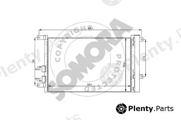 Somora 010160C — Condenser, air conditioning