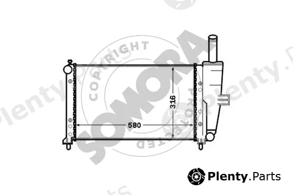 Somora 081340B — Radiator, engine cooling