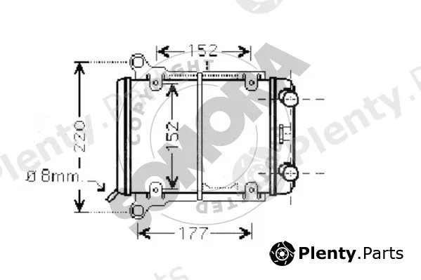 Somora 020940F — Radiator, engine cooling