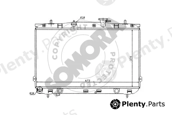 Somora 132240 — Radiator, engine cooling