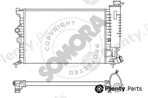 Somora 052140A — Radiator, engine cooling