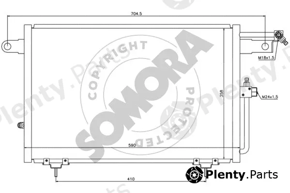 Somora 020860A — Condenser, air conditioning