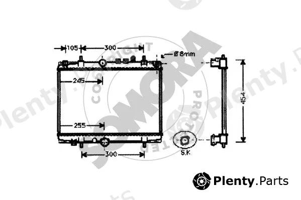 Somora 223243 — Radiator, engine cooling